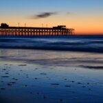Scenic Myrtle Beach view featuring golden sand and clear blue water, perfect for cheap places to travel in U.S. with beaches