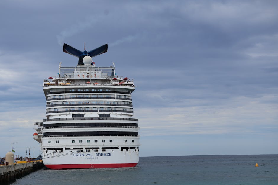 A happy family enjoying activities on a Carnival Cruise ship, perfect for a cruise travel guide for beginners