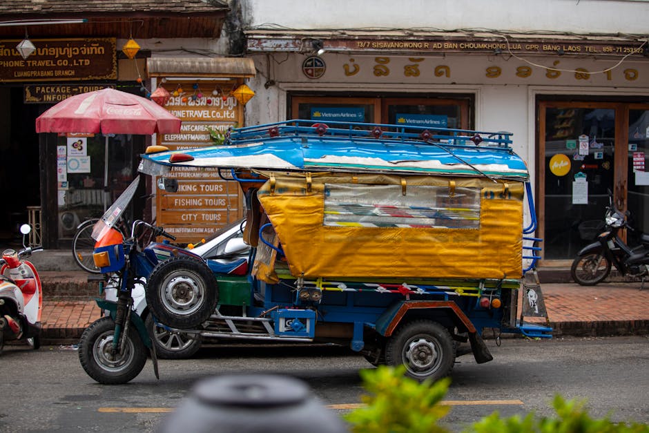 Vibrant night market in Luang Prabang showcasing local handicrafts and street food, a hidden gem travel destination in Asia